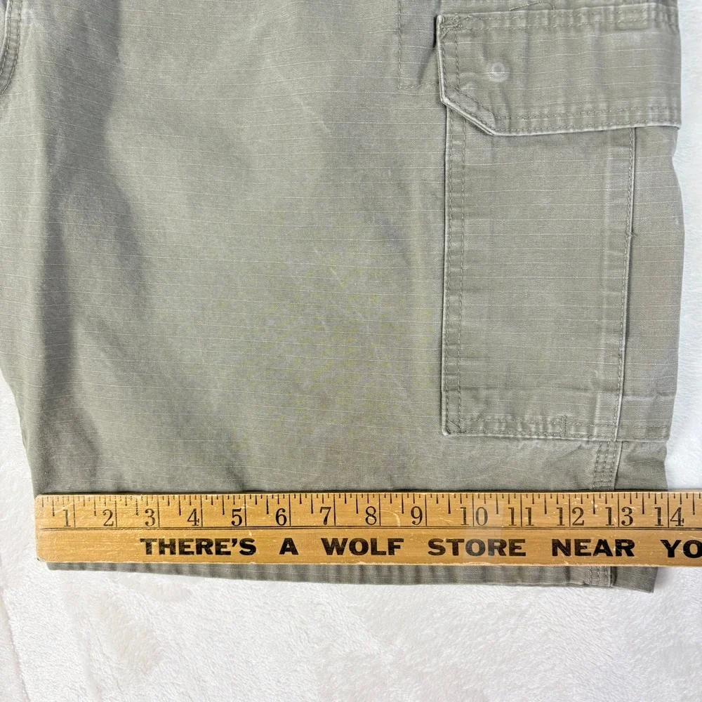 Wrangler Riggs Workwear Cargo Shorts Mens‎ 42 Khaki Good Ripstop Utility